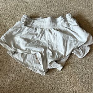 White Lululemon Hotty Hot Shorts size 2